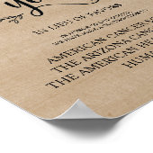 素朴つる植物結婚の寄付又は寄付表 ポスター (角)