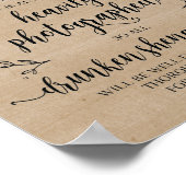 素朴つる植物結婚の開いたバー酔っぱらい徴候 ポスター (角)