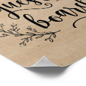 素朴つる植物結婚ズゲストボードサイン ポスター (角)