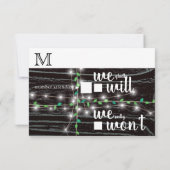 素朴つる植物&ライトRSVPカード 招待状 (裏面)