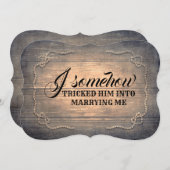 素朴でおもしろいな新婦付添人/メイド・オブ・オーナー(花嫁付き添い人)の提案 招待状 (正面/裏面)