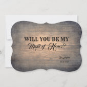 素朴でおもしろいな新婦付添人/メイド・オブ・オーナー(花嫁付き添い人)の提案 招待状 (裏面)