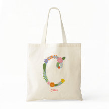 素朴でお洒落な花のモノグラム(c)