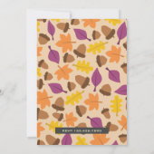 素朴でかわいいリトルパンプキン 1歳の誕生日パーティー 招待状 (裏面)