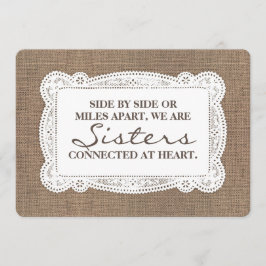 素朴でかわいい新婦付添人/メイド・オブ・オーナー(花嫁付き添い人)の提案 招待状