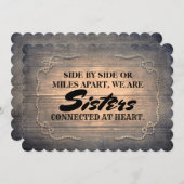 素朴でかわいい新婦付添人/メイド・オブ・オーナー(花嫁付き添い人)の提案 招待状 (正面/裏面)