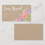 素朴でかわいらしい花の歌の要求結婚式の招待状 名刺 (正面/裏面)