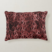 素朴でもつれたワイヤーの赤い絡み合ったネットワーク アクセントクッション (正面)