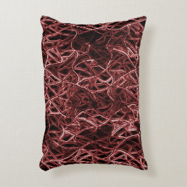 素朴でもつれたワイヤーの赤い絡み合ったネットワーク アクセントクッション
