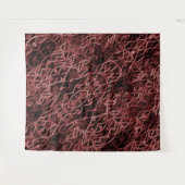 素朴でもつれたワイヤーの赤い絡み合ったネットワーク タペストリー (正面(横))