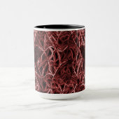 素朴でもつれたワイヤーの赤い絡み合ったネットワーク マグカップ (中央)