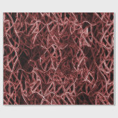 素朴でもつれたワイヤーの赤い絡み合ったネットワーク ラッピングペーパー (フラット)