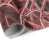 素朴でもつれたワイヤーの赤い絡み合ったネットワーク ラッピングペーパー (ロールコーナー)