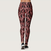 素朴でもつれたワイヤーの赤い絡み合ったネットワーク レギンス (裏面)