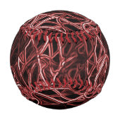 素朴でもつれたワイヤーの赤い絡み合ったネットワーク 野球ボール (正面)