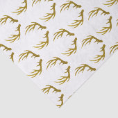 素朴でエレガントでフェイクなグリッターの金ゴールドのシカの(雄ジカの)枝角 薄葉紙 (詳細)