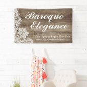 素朴でエレガントな納屋木のヴィンテージのバロック式のレース 横断幕 (インサイチュ)