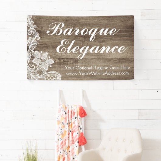 素朴でエレガントな納屋木のヴィンテージのバロック式のレース 横断幕 (インサイチュ)