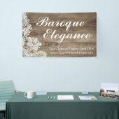 素朴でエレガントな納屋木のヴィンテージのバロック式のレース 横断幕 (トレードショー)