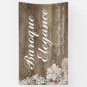 素朴でエレガントな納屋木のヴィンテージのバロック式のレース 横断幕 (縦)
