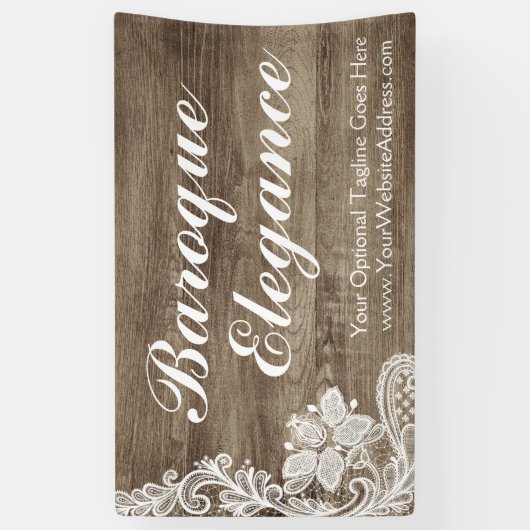 素朴でエレガントな納屋木のヴィンテージのバロック式のレース 横断幕 (縦)