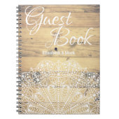素朴でエレガントな農家の曼荼羅の来客名簿 ノートブック (正面)