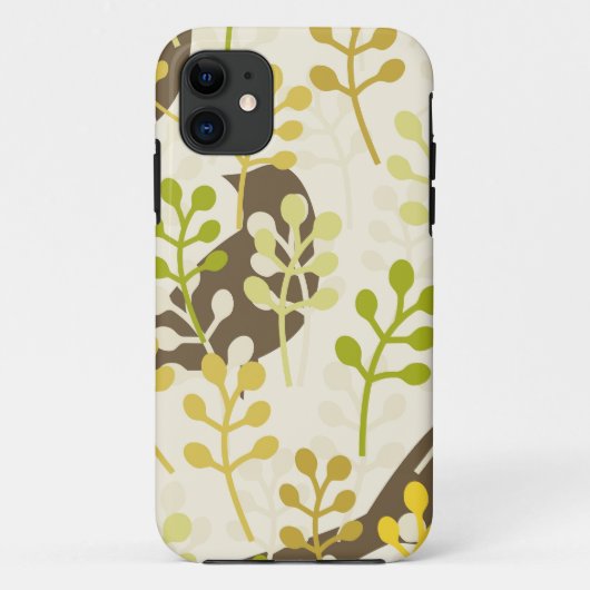 素朴でシックなすずめのつばめの鳥のぼろぼろのパターン Case-Mate iPhoneケース (裏面)