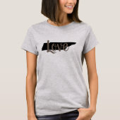 素朴でシックなテネシーLOVE in script Tシャツ (正面)