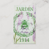 素朴でシックなフランスのカントリーラベンダーヴィンテージビー 名刺 (正面)