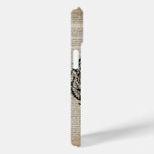 素朴でシックな新聞社の田舎の植物性フランスの蜂 Case-Mate iPhoneケース (裏面 / 右)