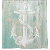 素朴でシックな航海の シャワーカーテン (正面)