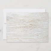 素朴でシックな金ゴールドの木製の移動発表 案内状 (裏面)