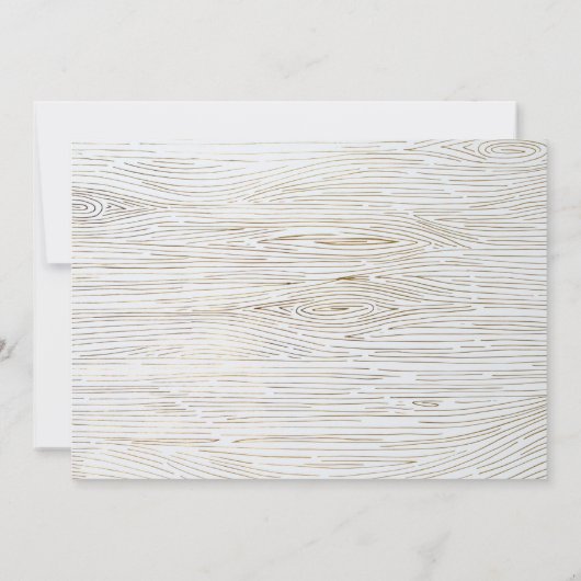 素朴でシックな金ゴールドの木製の移動発表 案内状 (裏面)