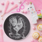 素朴でシックな黒板フランスの田舎者 ペーパープレート (パーティー)