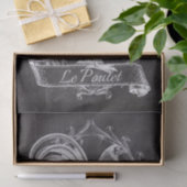 素朴でシックな黒板フランスの田舎者 薄葉紙 (ギフト)