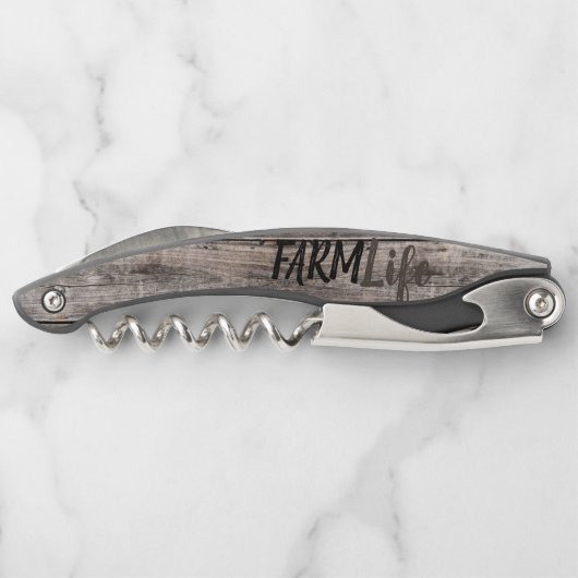 素朴でシックなFARM LIFE in script ソムリエナイフ (裏面)