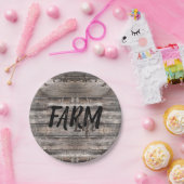 素朴でシックなFARM LIFE in script | ペーパープレート (パーティー)