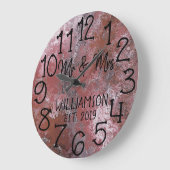 素朴でパーソナライズで動揺してな錆のカスタム ラージ壁時計 (傾斜)