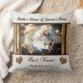 素朴でパーソナライズな結婚式の写真のギフト、結婚式 クッション (ブランケット)