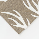 素朴でフェイクなバーラップ及び白いシカの(雄ジカの)枝角 フリースブランケット (角)