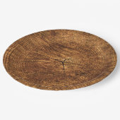 素朴でフェイクな木製のトランクの使い捨て可能な紙皿 ペーパープレート (アングル)