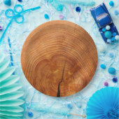 素朴でフェイクな木製の穀物の使い捨て可能な紙皿 ペーパープレート (パーティー)