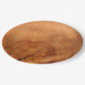 素朴でフェイクな木製の穀物の使い捨て可能な紙皿 ペーパープレート (アングル)