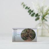 素朴で古いオリーブ 名刺 (スタンド正面)