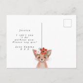 素朴で可愛いキツネフローラは私の花娘 案内ポストカード (裏面)