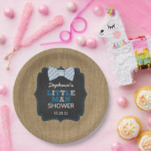 素朴で小さい人のちょうネクタイのベビーシャワーの装飾 ペーパープレート (パーティー)