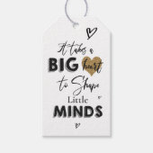 素朴で心の大きな先生の感謝を要する ギフトタグ (正面)