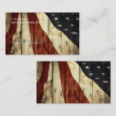 素朴で愛国心が強いアメリカの木の建築 予約カード (正面/裏面)