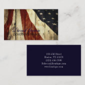 素朴で愛国心が強いアメリカの木の建築 名刺 (正面/裏面)