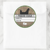 素朴で新しい卵の西部の緑の農場のカスタム ラウンドシール (バッグ)